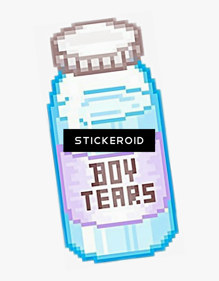 Tear Png - Boy Tears - Kawaii Blue Pixel Art, Transparent Png, Free Download