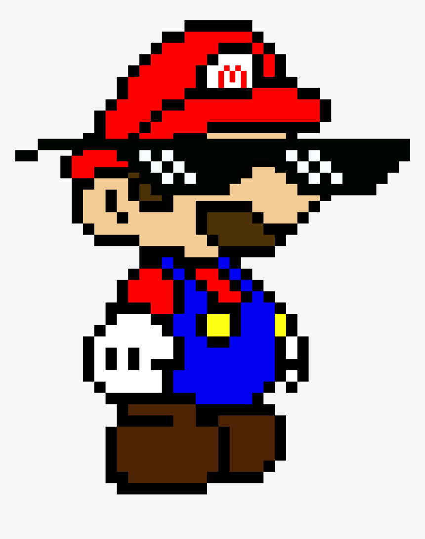 Super Mario Pixel Art , Png Download - Paper Mario Pixel Art, Transparent Png, Free Download