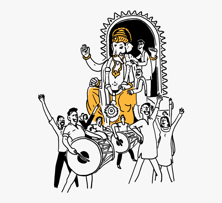 Ganesha , Png Download - Ganpati Painting Png, Transparent Png, Free Download