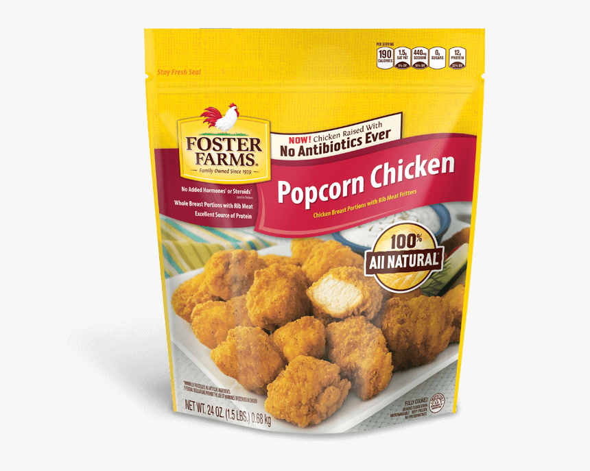 Popcorn Chicken - Foster Farms Boneless Wings, HD Png Download, Free Download