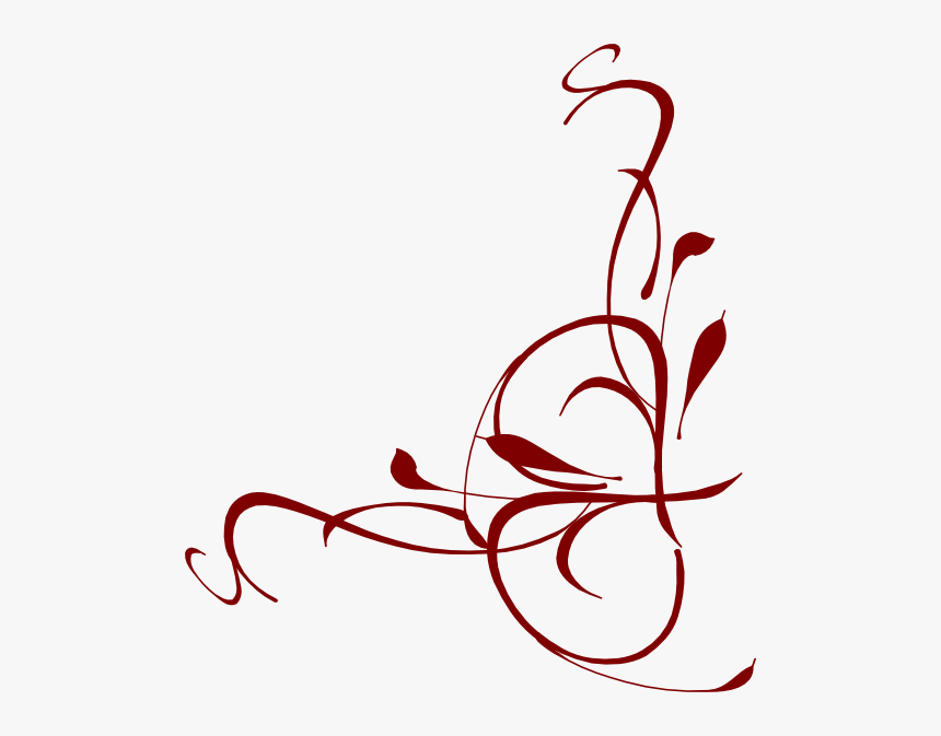 Floral Swirl Svg Clip Arts - Transparent Swirl Design Png, Png Download ...