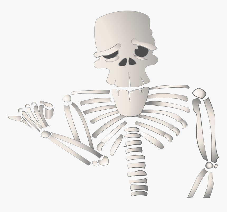 Cartoon Skeleton Clip Arts - Cartoon Skeleton Pointing Transparent, HD Png Download, Free Download