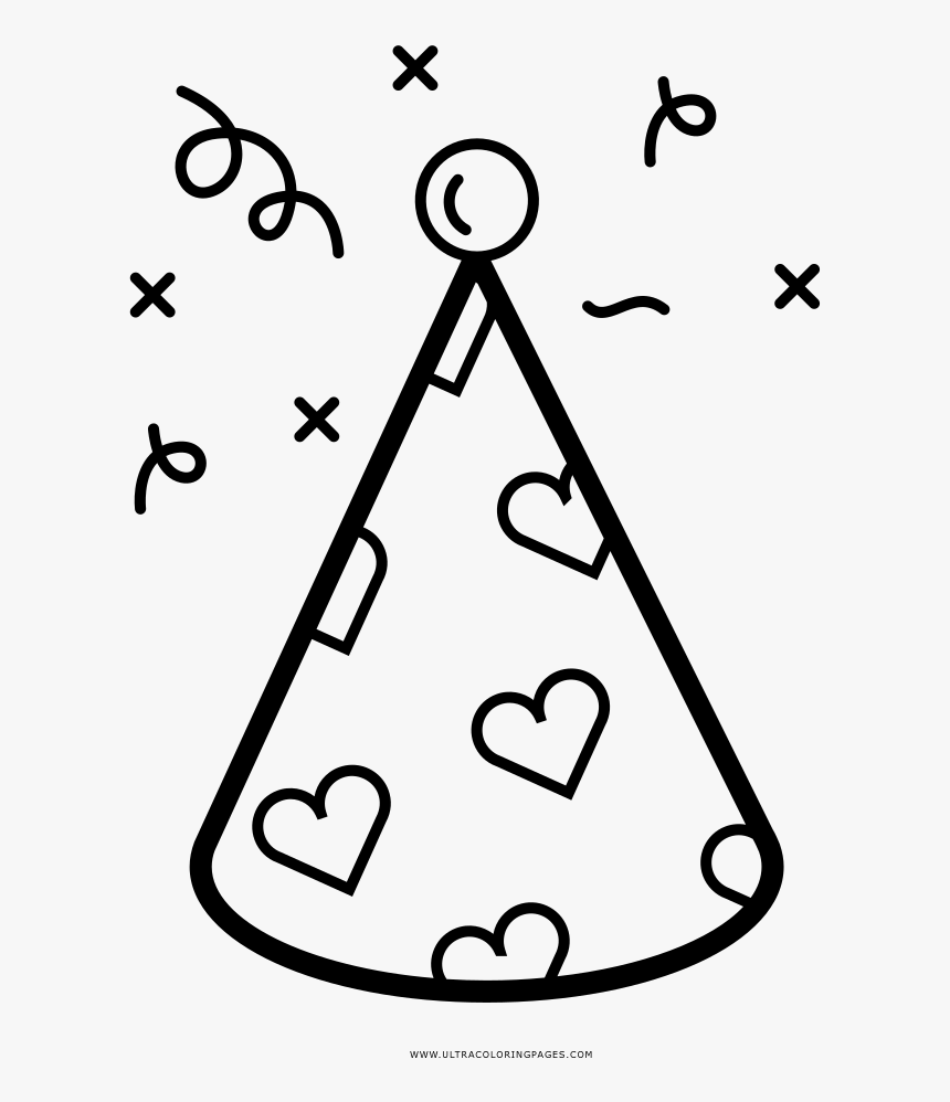 Party Hat Birthday Party Hat Drawing - Birthday Hat Drawing Png
