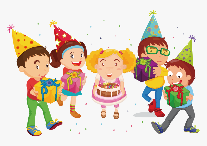 Birthday Hat Clipart Childrens Party - Kids Birthday Party Clipart Png