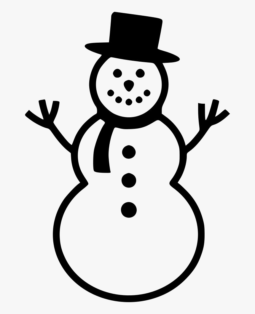 Out Line Images Of Snow Man, HD Png Download - kindpng