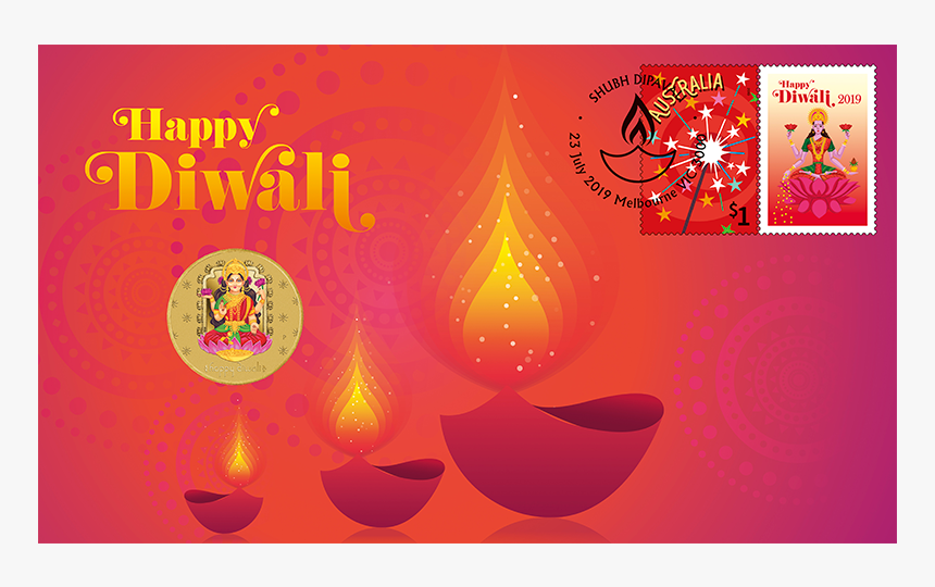 Diwali 2019 Postal Numismatic Cover Product Photo Internal - Australia Post Diwali Stamp, HD Png Download, Free Download