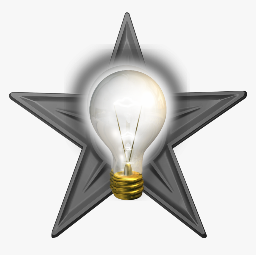 Barnstar Lightbulb Hires - Light Bulb Idea, HD Png Download, Free Download