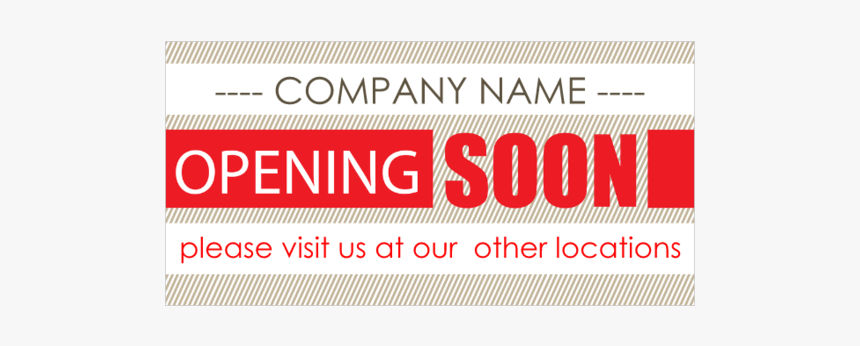 Coming Soon Banner Png - Opening Soon Banner Designs, Transparent Png, Free Download