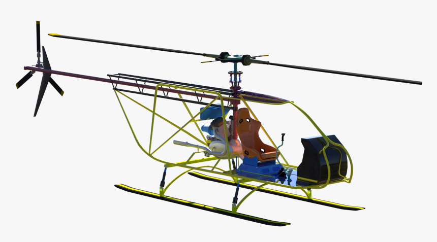 Homemade One-man Helicopter - Helicopter Homemade, HD Png Download, Free Download