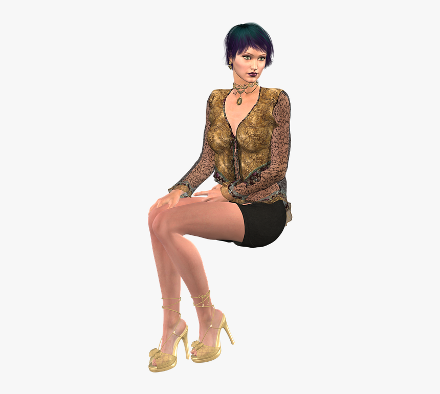 Lady, Sitting, Woman, Young, Female, Girl, People - Lady Sitting Png, Transparent Png, Free Download