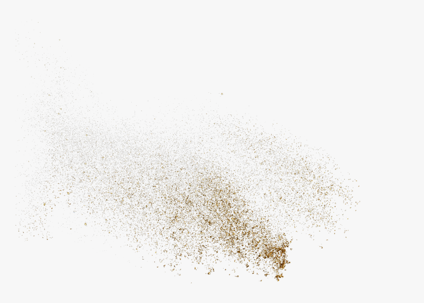 Golden Sprinkle Pattern Particles Powder White The - Bird, HD Png Download, Free Download