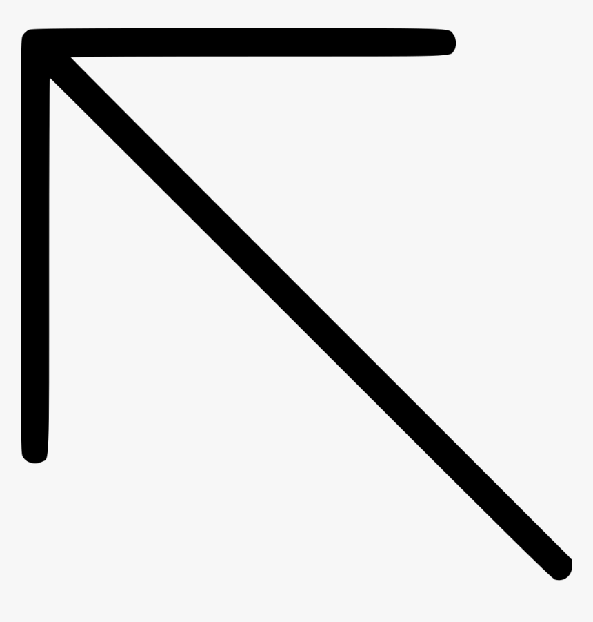 Diagonal North West Up Left Arrow - Arrow Diagonal Up To The Left, HD Png Download, Free Download