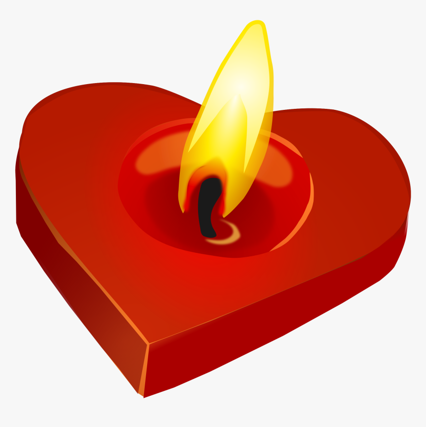 Valentine"s Candle Clip Arts - Candle Clip Art Valentine, HD Png Download, Free Download