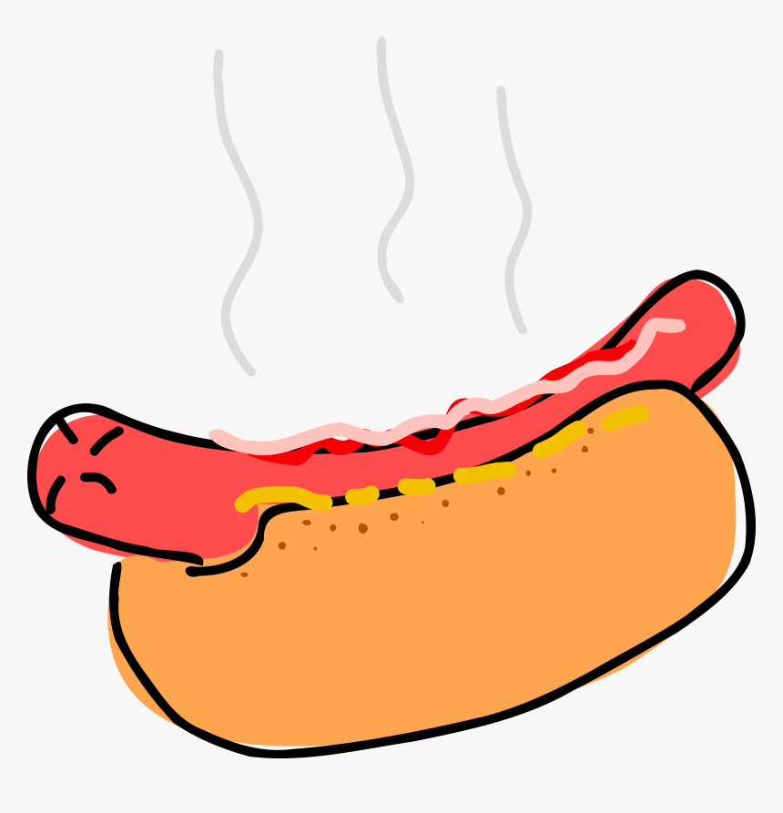 Clipart Hot Dog - Hot Hotdog Clipart, HD Png Download, Free Download