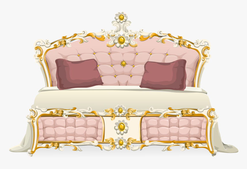 Transparent Baroque Frame Png - Transparent Pink Bed Png, Png Download, Free Download