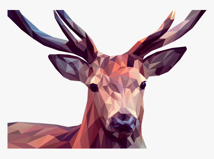 Low Poly Portraits Of Animals - Deer Computer Art, HD Png Download, Free Download