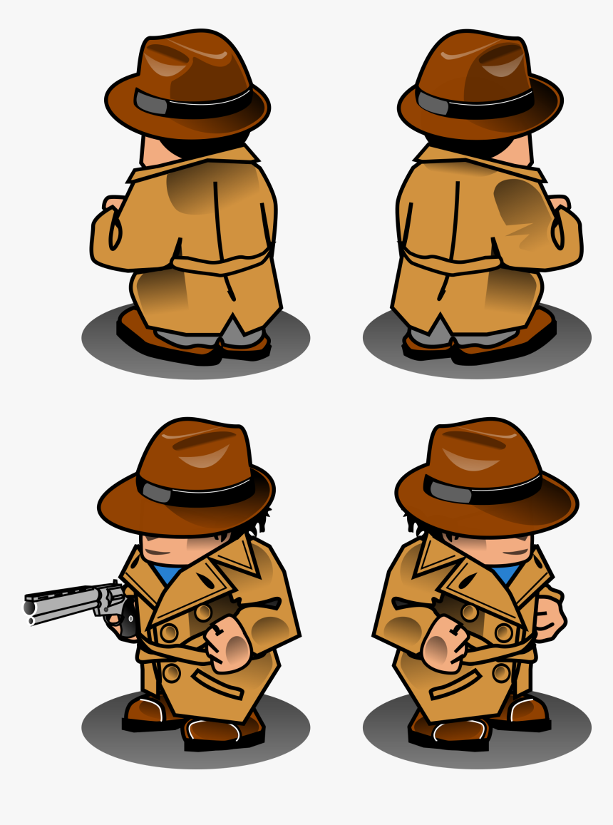 Sprite Clipart Free For Download - Detective Sprite, HD Png Download, Free Download