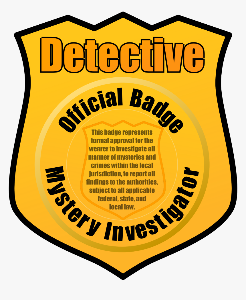 Detective Badge Clip Arts - Detective Badge Clipart, HD Png Download, Free Download