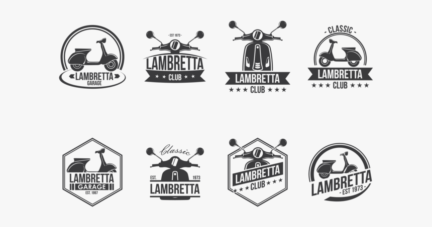 Lambretta Etiqueta El Vector - Logo Vespa, HD Png Download, Free Download