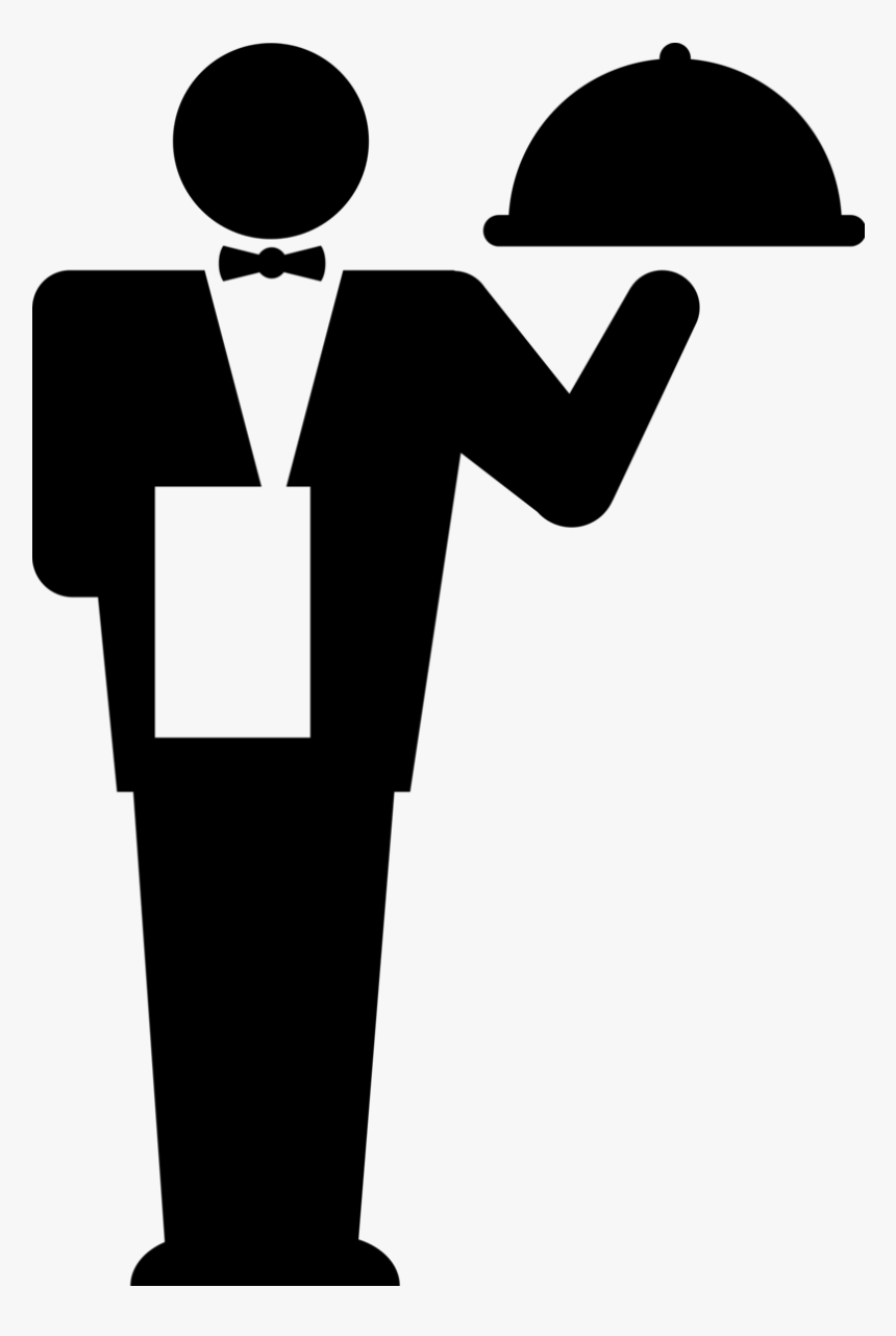 Bw Waiter Png - Icon For Restaurant Png, Transparent Png - kindpng