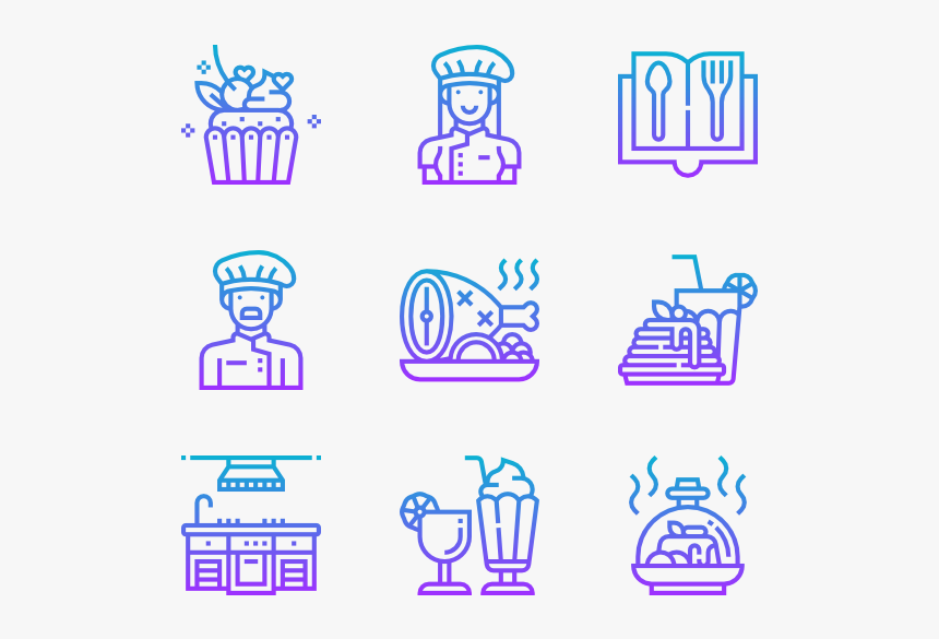 Restaurant - Black Icons Transparent Background Cute, HD Png Download, Free Download