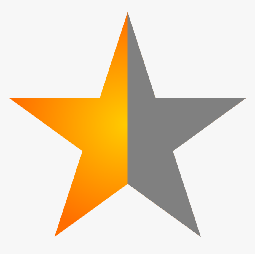 Half Star Png, Transparent Png, Free Download