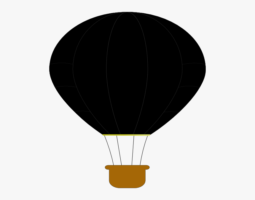 Black Hot Air Balloon Svg Clip Arts Hot Air Balloon Hd Png Download Kindpng