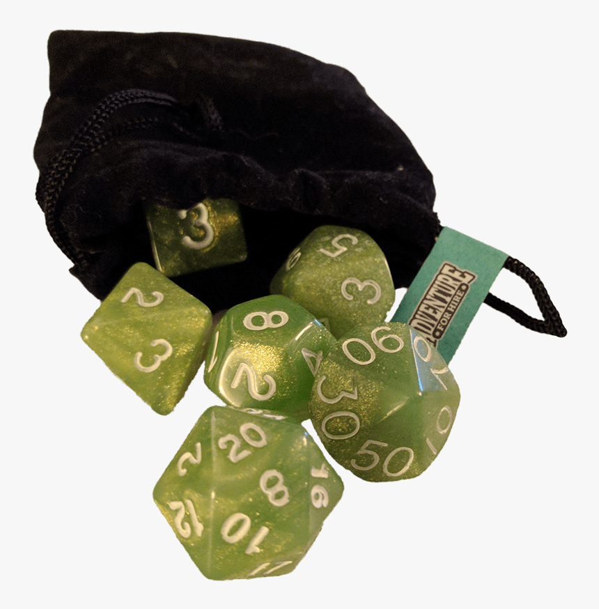 Polyhedral Dice & Velvet Bag - Coin Purse, HD Png Download, Free Download