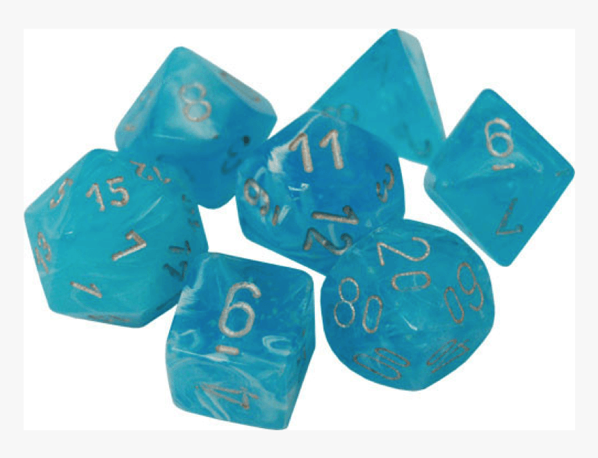 7 Polyhedral Dice Set - Chessex Luminary Sky Silver, HD Png Download, Free Download