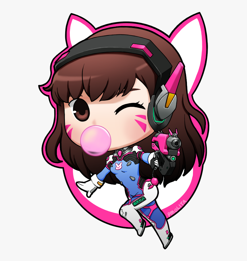 Арт,game Art,blizzard,blizzard Art - Overwatch D Va Chibi, HD Png Download, Free Download