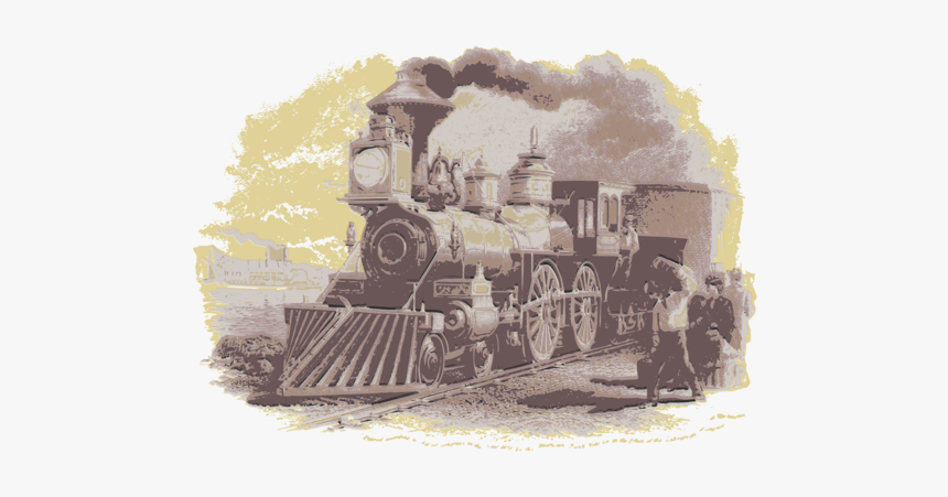 Stock Photography,rail Transport,train - Victorian Era Steam Engine, HD Png Download, Free Download