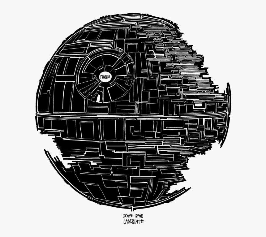 Death Star Anakin Skywalker Star Wars Drawing Photography - Star Wars Death Star Black And White Png, Transparent Png, Free Download