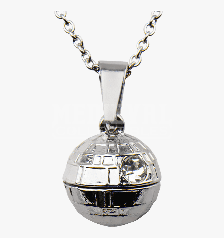 Womens Stainless Steel 3d Death Star Necklace - Locket, HD Png Download, Free Download