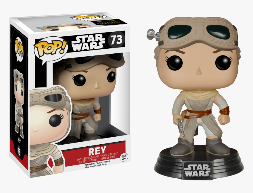 72 Helmetless Poe Dameron 73 Rey With Goggles - Star Wars The Force Awakens Funko Pop, HD Png Download, Free Download