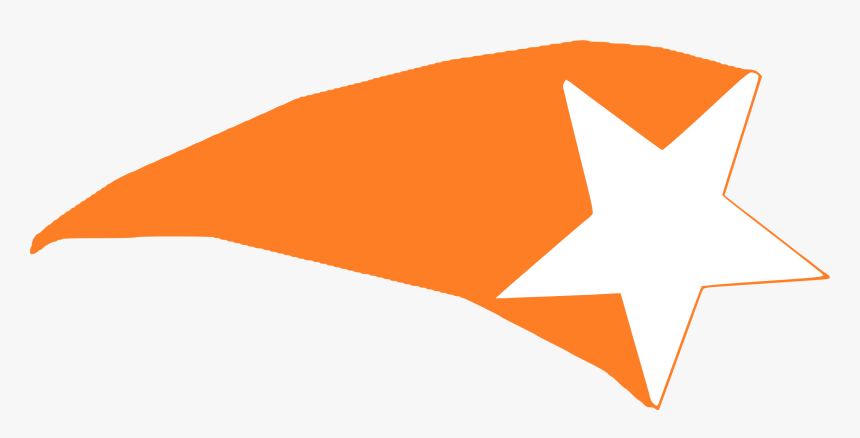 Shooting Star 2 Clip Arts - Star Shooting Orange, HD Png Download, Free Download