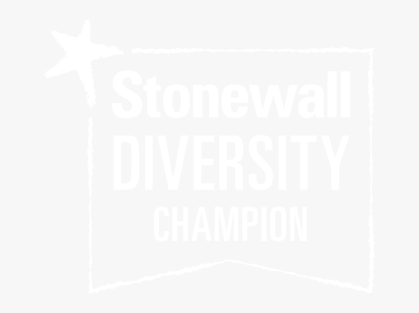 Stonewall Diversity Champion Logo White - Poster, HD Png Download, Free Download