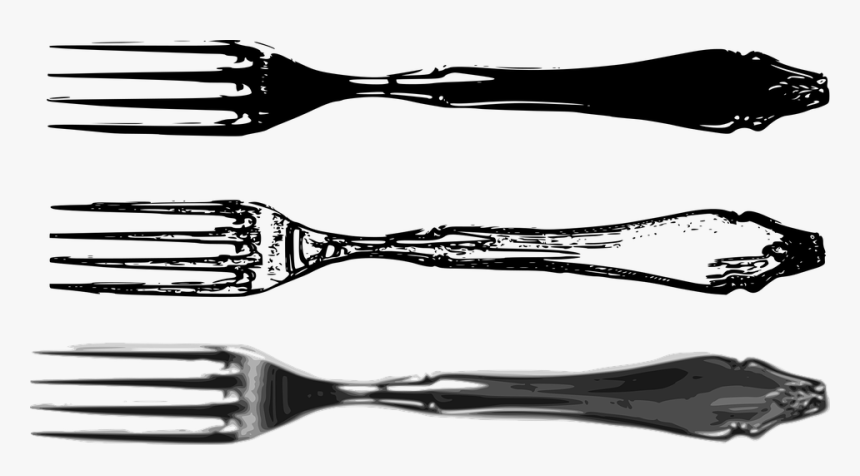 Fork, Table, Silverware - Illustration, HD Png Download, Free Download