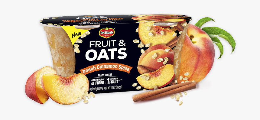 Fruit And Oats Peach Cinnamon - Del Monte Fruit And Oats, HD Png Download, Free Download