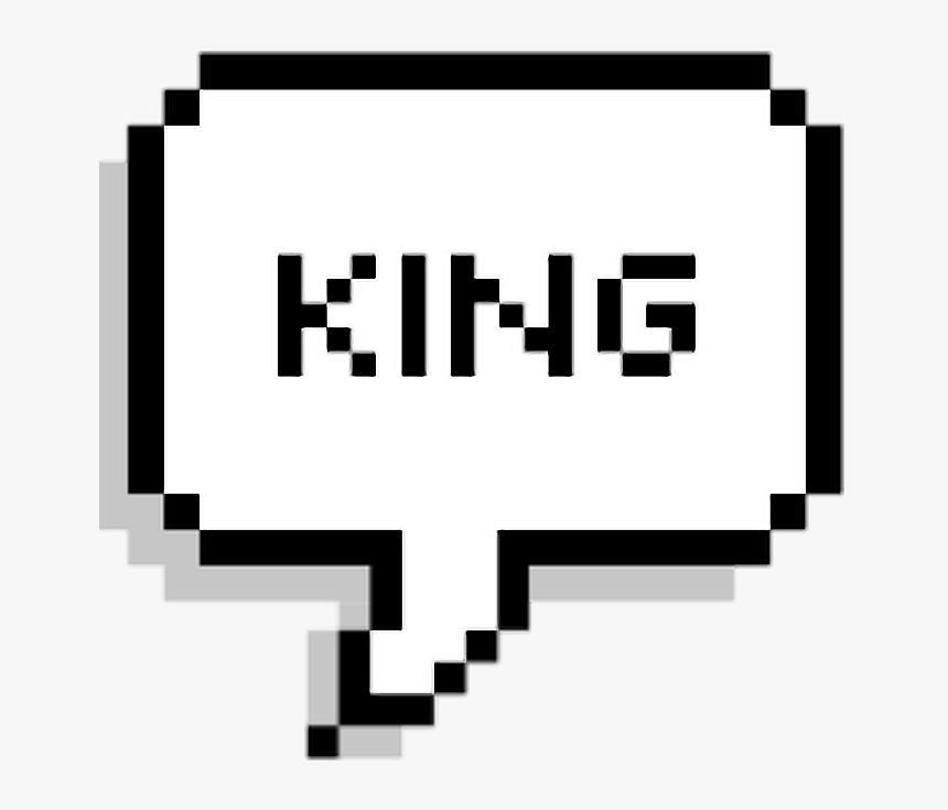 King Speech Text Bubble Overlay - Pixel Art Bts Logo, HD Png Download, Free Download