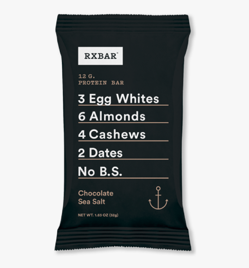 Rx Bar Chocolate Sea Salt - Rx Bars Chocolate Sea Salt, HD Png Download, Free Download