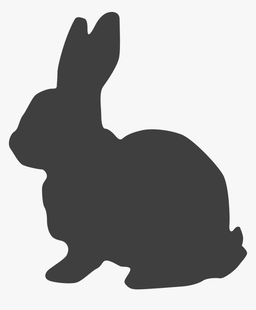 Rabbit Silhouette Clipart, HD Png Download - kindpng