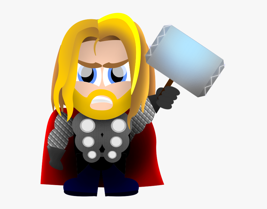 Thor Clipart Cartoon Pencil And In Color Thor Png - Thor Clip Art, Transparent Png, Free Download