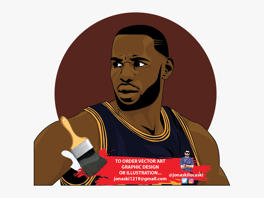 Jonaski Lucaski Lebron James Vector Art Vector Art - Lebron James Vector Art, HD Png Download, Free Download