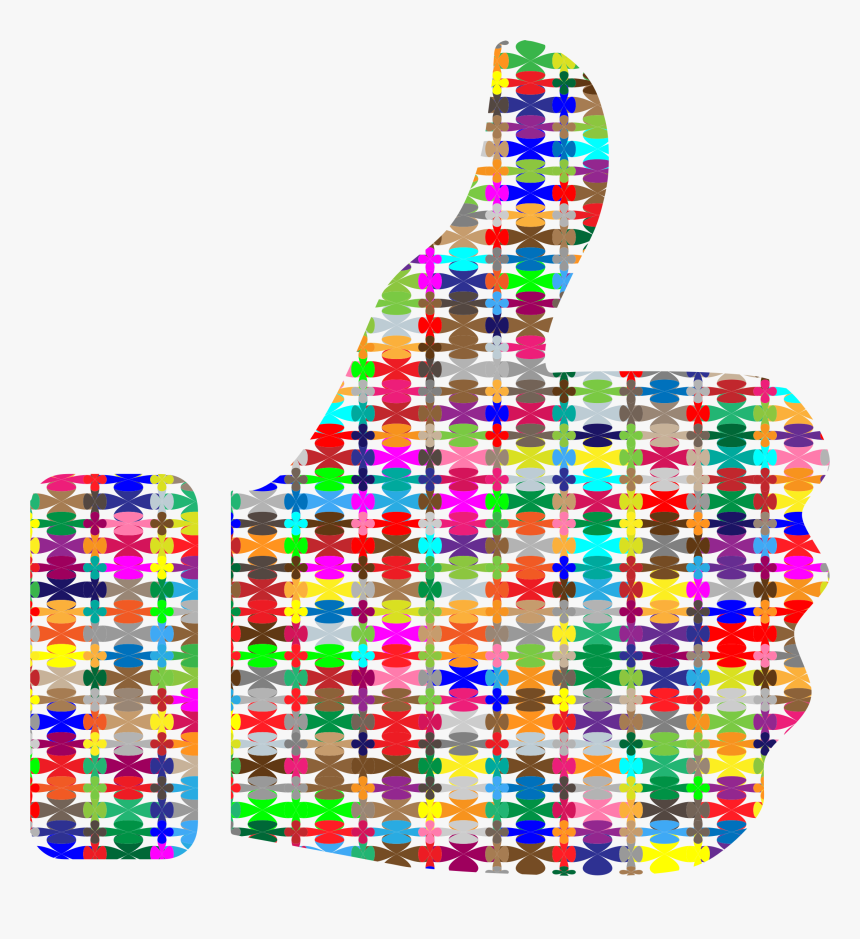 Colorful Pattern Thumbs Up Clip Arts - Colorful Thumbs Up, HD Png Download, Free Download