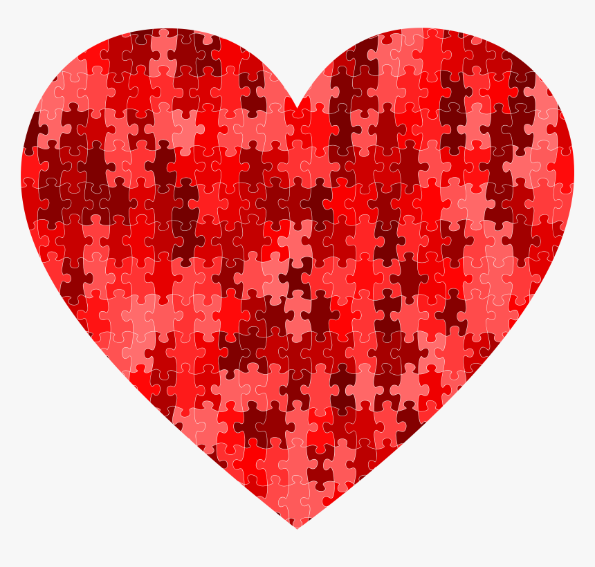 Red Puzzle Heart Clip Arts - Vector Graphics, HD Png Download, Free Download