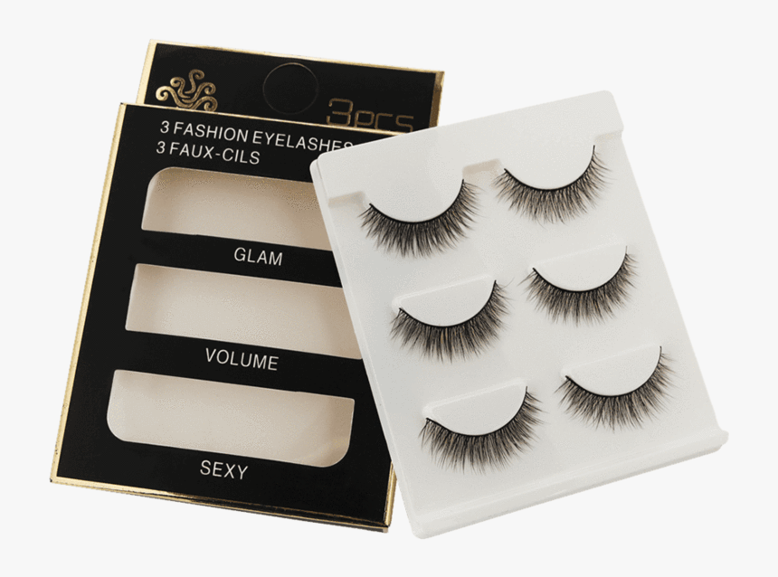 Professional 3pcs Handmade Extension Curling Fake Eyelashes - Eyelash Extensions, HD Png Download, Free Download