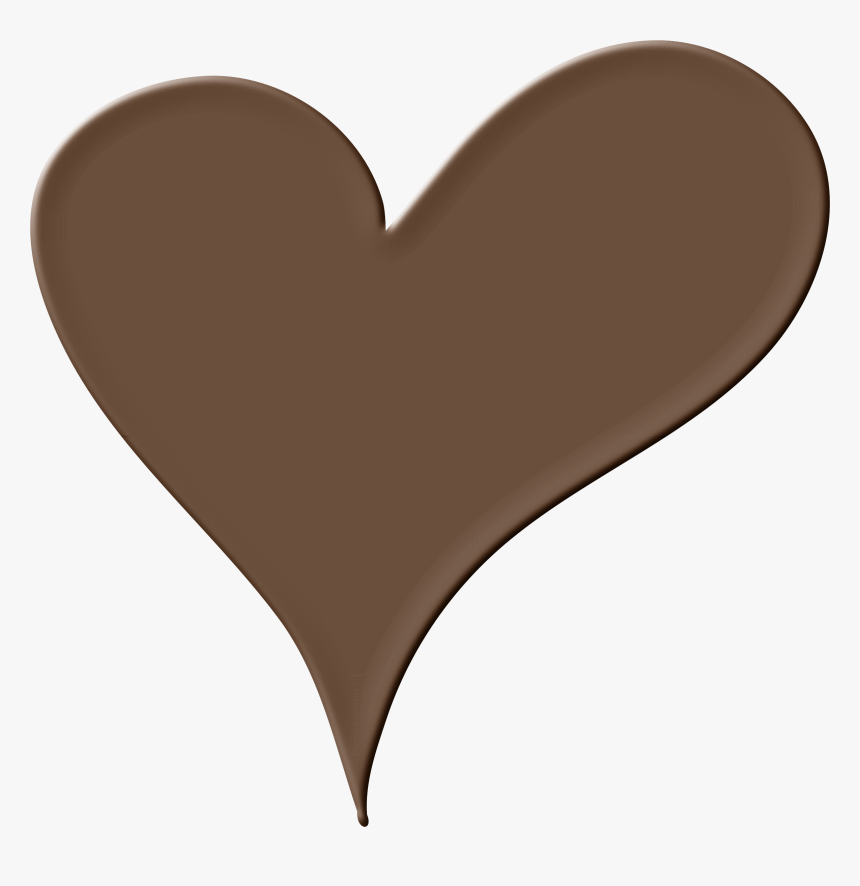 Chocolate Heart Clip Arts - Png Brown Love Heart, Transparent Png, Free Download