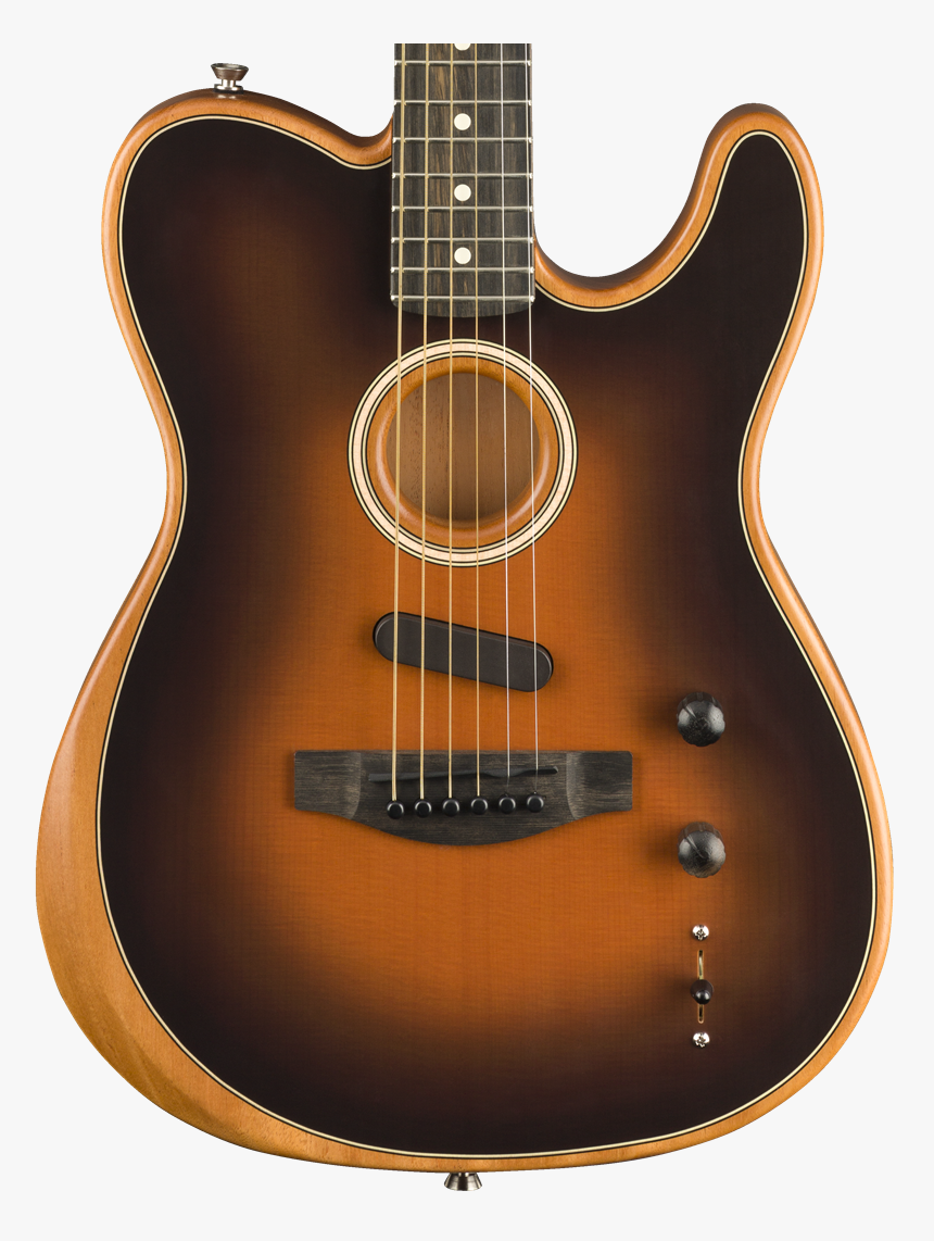 Fender Acoustasonic Tele Sunburst - Fender American Acoustasonic Telecaster, HD Png Download, Free Download