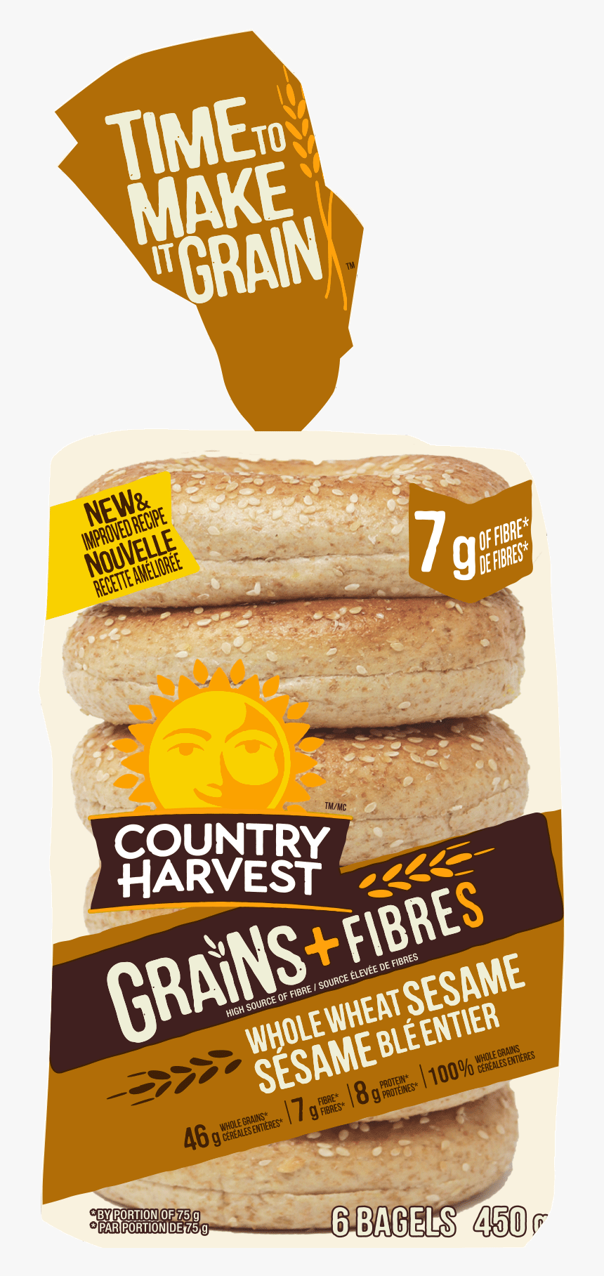 Country Harvest Wheat Sesame Image - Country Harvest Whole Wheat Bread, HD Png Download, Free Download