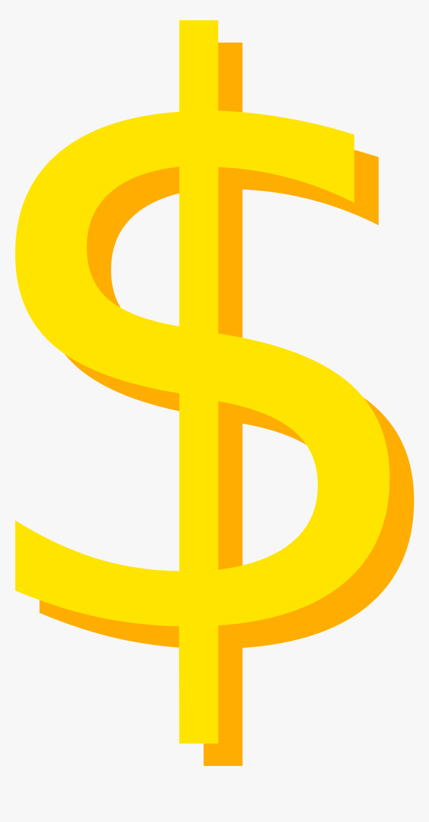 Dollars Clipart Svg - Yellow Dollar Sign Png, Transparent Png, Free Download